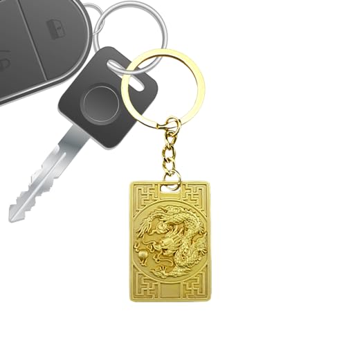 PUCHEN Lucky Dragon Keychain - 2024 Chinese New Year Zodiac Gift Dragon Keychain | Dragon Year Pendants, Dragon Statue Figurine Keyring, 2024 Chinese New Year Gift, Chinese Zodiac Keyring For Keys, von PUCHEN