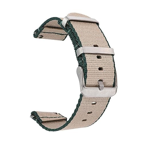 PUCHEN Nylon-Uhrenarmband, Regenbogen-Leinen-Uhrenarmband, Ersatz-Armband, 20mm, 22mm, Uhrenzubehör, 22mm von PUCHEN