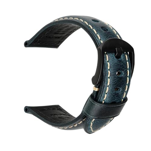 PUCHEN Vintage-Leder-Uhrenarmband, 18mm – 26mm, braun/schwarze Uhrenarmbänder für Herrenuhren-Zubehör, 19mm von PUCHEN