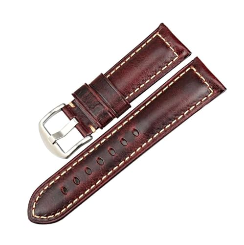 PUCHEN Vintage-Lederarmband, 18mm – 26mm, Lederarmband für Herrenuhren-Zubehör, 21mm von PUCHEN