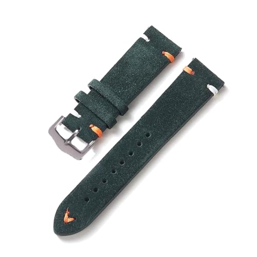 PUCHEN Vintage Wildleder Armband 20mm 22mm Quick Release Uhr Ersatz Armband Herrenuhr Zubehör, 22mm von PUCHEN