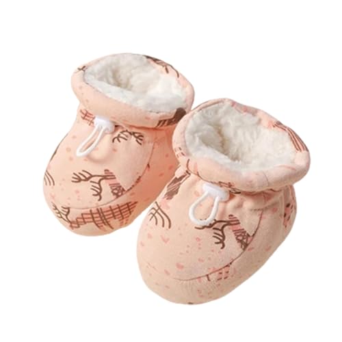 PUCHEN Warm Fur Baby Boots, Baby Winter Thickened Warm Cotton Shoes, Thickening Non-Slip Baby Socks Shoes, for Infant Toddler 0-18 Months (A,10.5cm (0-6 months)) von PUCHEN