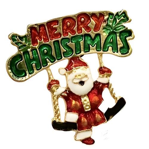 Weihnachtsmann-Brosche – Weihnachts-Anstecknadel – tragbare Weihnachtsgirlande, Brosche für Kinder, Mädchen, Frauen, 1, 1 Stück von PUCHEN
