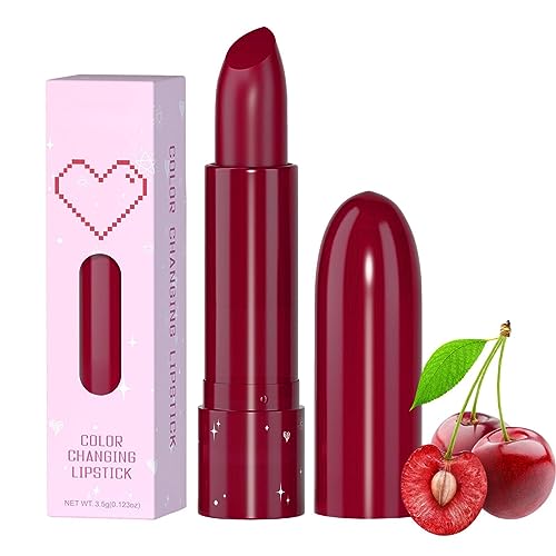 Temperaturwechsel-Lippenstift, Feuchtigkeitsspendender Lippenbalsam für Frauen, Sanftes Lippen-Make-up-Zubehör für Hochzeiten, Brautpartys, Partys und den Heimgebrauch von PUCHEN