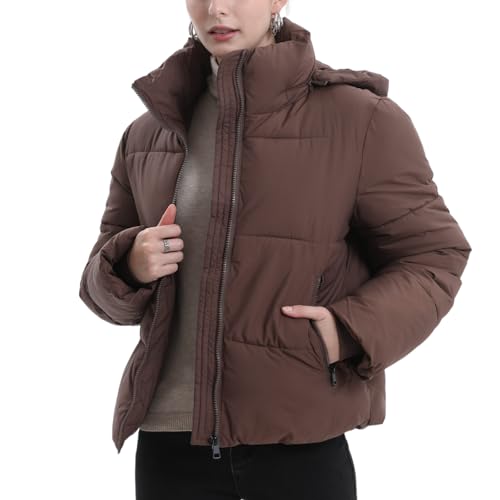 PUFFIT Damen Winter Jacke mit Kapuze Warmer Wasserdicht Winterjacke Steppmantel Female Jacken von PUFFIT