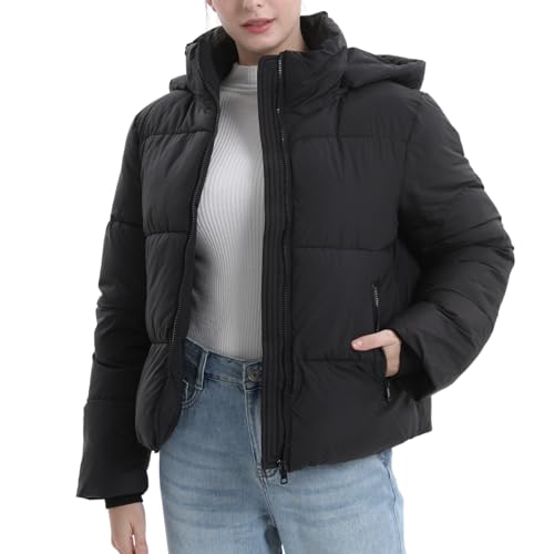 PUFFIT Damen Winter Jacke mit Kapuze Warmer Wasserdicht Winterjacke Steppmantel Female Jacken von PUFFIT