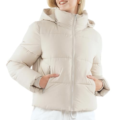 PUFFIT Damen Winter Jacke mit Kapuze Warmer Wasserdicht Winterjacke Steppmantel Female Jacken von PUFFIT