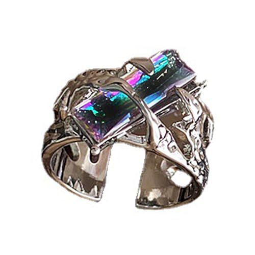 PUGEOAMN Raffinierte Laval Flüssigkeitsdesignringe Mit Edelsteinen Inlay Rings Accessoire Perfekt Für Partys Und Alltägliche Verschleiß PUGEOAMN Raffinierte Laval Flüssigkeitsdesignringe Mit Edelsteinen Inlay Rings Accessoire Perfekt Für Partys Und Alltägliche Verschleiß von PUGEOAMN