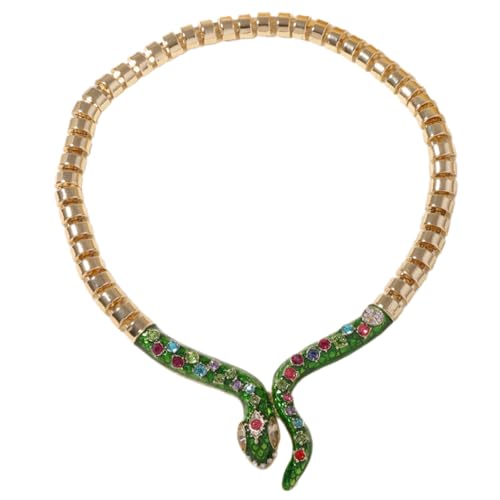 PUGEOAMN Strasssteine ​​Schlangengeformte Halskette Vintage Frauen Schmuck Handgefertigtes Geburtstagsgeschenk Für Modebegeisterte Und Trendsetter von PUGEOAMN