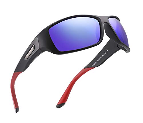 PUKCLAR Herren Sonnenbrille Polarisierte Sportbrille Radsportbrillen Fahrerbrille Damen UV400 Schutz Cat 3 von PUKCLAR