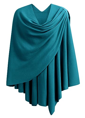PULI Damen Poncho Schal Cashmere Feeling Strick Cape Cardigan Für Frauen Geschenk Für Mutter von PULI