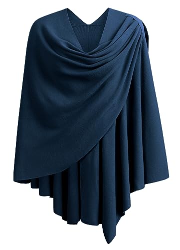 PULI Damen Poncho Schal Cashmere Feeling Strick Cape Cardigan Für Frauen Geschenk Für Mutter von PULI