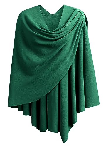 PULI Damen Poncho Schal Cashmere Feeling Strick Cape Cardigan Für Frauen Geschenk Für Mutter von PULI
