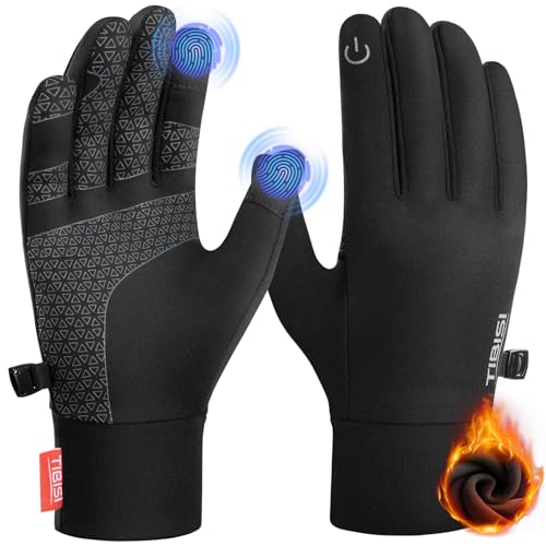 PULIOU Handschuhe Herren Damen Winter Warme Fahrradhandschuhe Winterhandschuhe Fahrrad Handschuhe Sporthandschuhe Laufhandschuhe Touchscreen Winddichte rutschfest Elastisch von PULIOU