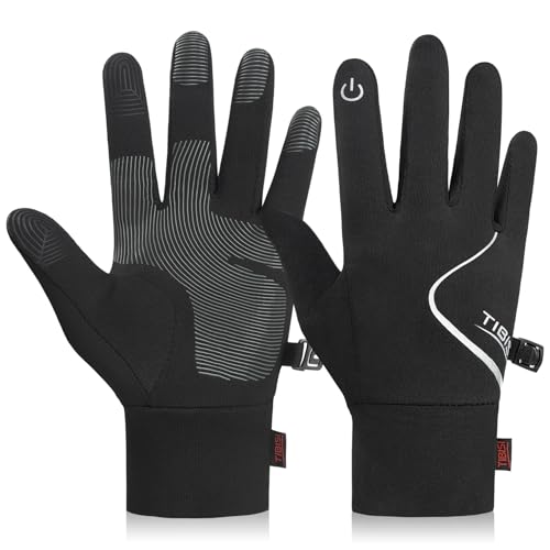 PULIOU Handschuhe Kinder Reithandschuhe Winter Warme Fahrradhandschuhe Anti-Rutsch Winddicht Leichte Touchscreen Wasserdicht Laufhandschuhe für Jungen Mädchen 4-12 Jahre, TM11-M(6-8Jahre) von PULIOU