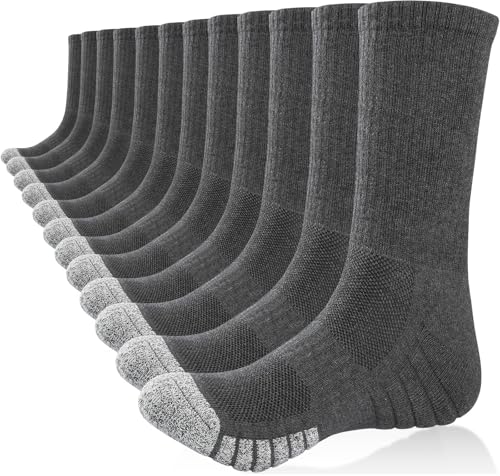 PULIOU Socken Herren Damen 43-46 39-42, Wandersocken Sportsocken Atmungsaktive Baumwolle Trekkingsocken Laufsocken Hochleistung Sneaker Socken 35-38 47-50 von PULIOU