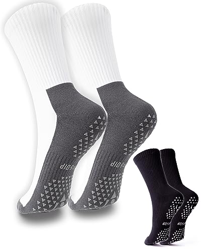 Anti-Rutsch Sportsocken, Grip Socken gegen Wegrutschen auf glatten Böden, Stoppersocken gegen Verrutschen in Schuhen, Rutschfeste Noppen-Socken für Fußball, Fitness, Calisthenics, Pilates, Yoga von PULLUP & DIP