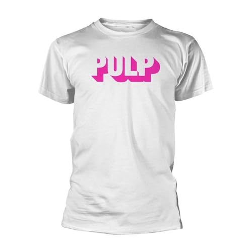 Pulp Unisex Adult This Is Hardcore Logo T-Shirt, Weiss/opulenter Garten, L von PULP