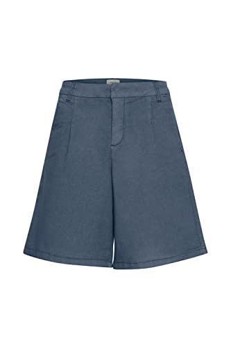 PULZ JEANS PZROSITA City Shorts Damen Chino Shorts Bermuda Kurze Hose mit Gürtelschlaufen Regular-Fit, Größe:38, Farbe:Vintage Indigo (193929) von PULZ JEANS