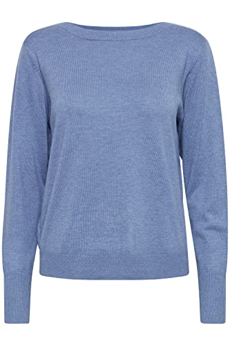 PULZ PZSARA Damen Strickpullover Feinstrick Pullover, Größe:L, Farbe:Infinity Melange (1740151) von PULZ JEANS