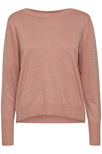 PULZ PZSARA Damen Strickpullover Feinstrick Pullover, Größe:M, Farbe:Ash Rose Melange (1715141) von PULZ JEANS