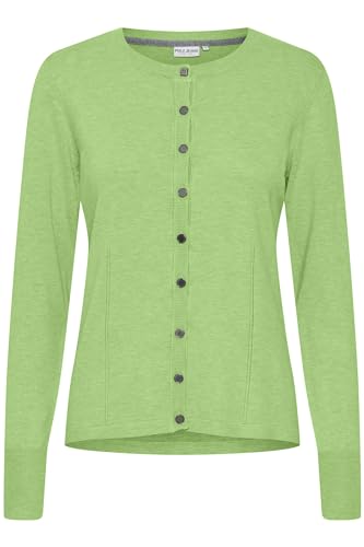 Pulz PZSARA - 50203229 LS Short Cardigan Damen Strickjacke Feinstrick Cardigan Strickcardigan Regular fit, Größe:XS, Farbe:Summer Green Melange (1401561) von PULZ JEANS