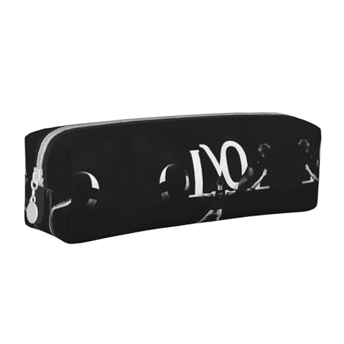 Federmäppchen aus Leder, mit Reißverschluss, dreidimensionales Federmäppchen mit großem Fassungsvermögen, langlebig, praktisch, tragbar, Rosa, Love Gymnastik, Einheitsgröße von PULaif