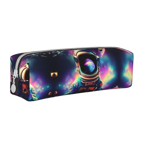 Federmäppchen aus Leder mit Reißverschluss, dreidimensionales Federmäppchen mit großem Fassungsvermögen, langlebig, praktisch, tragbar, Spaceperson Galaxy Trippy, Einheitsgröße Federmäppchen aus Leder mit Reißverschluss, dreidimensionales Federmäppchen mit großem Fassungsvermögen, langlebig, praktisch, tragbar, Spaceperson Galaxy Trippy, Einheitsgröße von PULaif
