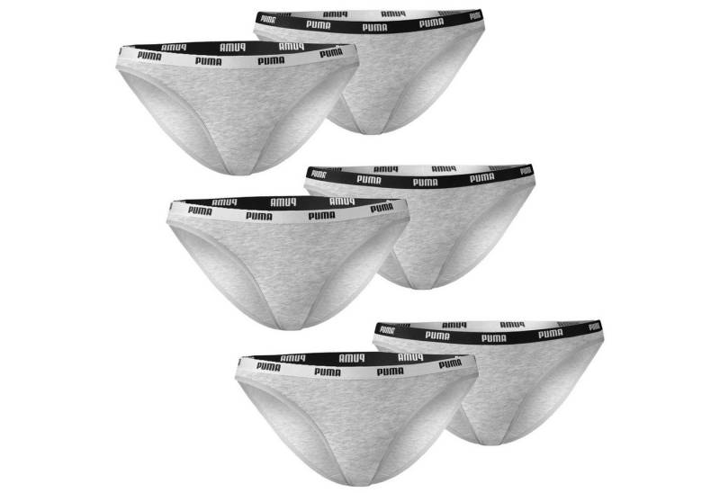 PUMA BODYWEAR Bikinislip Bikini Slip (Set, 6-St., 6er Pack) mit schmalem Logo-Webbündchen von PUMA BODYWEAR