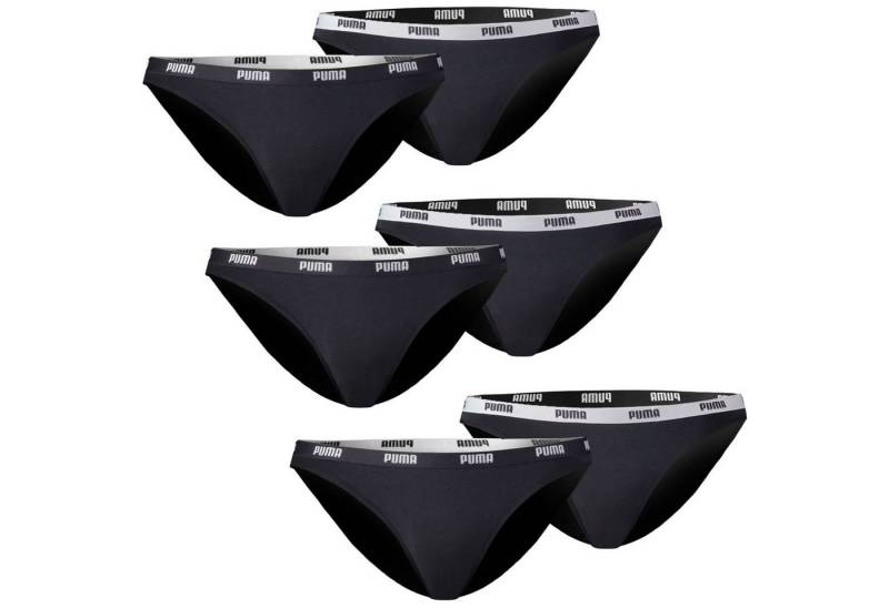 PUMA BODYWEAR Bikinislip Bikini Slip (Set, 6-St., 6er Pack) mit schmalem Logo-Webbündchen von PUMA BODYWEAR