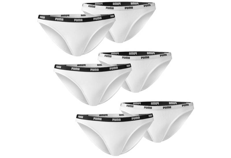 PUMA BODYWEAR Bikinislip Bikini Slip (Set, 6-St., 6er Pack) mit schmalem Logo-Webbündchen von PUMA BODYWEAR