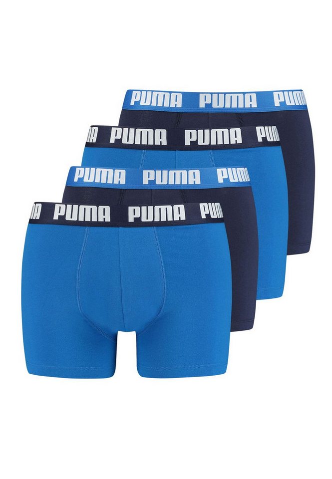 PUMA BODYWEAR Boxershorts Basic im 4er Pack (Set, 3-St., 4er-Pack) Boxershorts mit umlaufendem Logo im Bündchen von PUMA BODYWEAR
