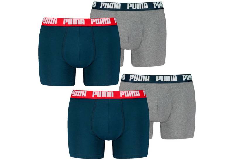 PUMA BODYWEAR Boxershorts Basic im 4er Pack (Set, 3-St., 4er-Pack) Boxershorts mit umlaufendem Logo im Bündchen von PUMA BODYWEAR