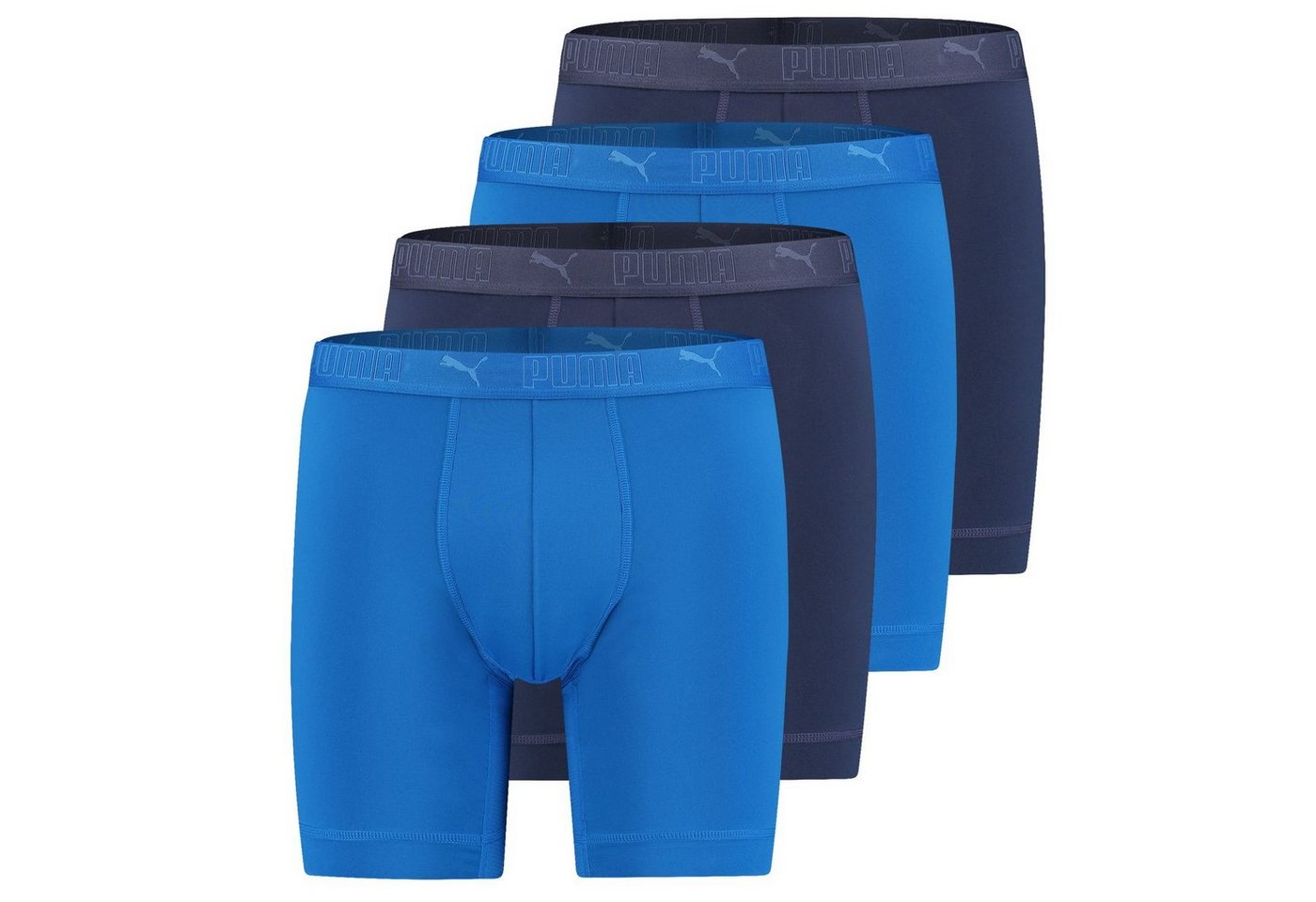 PUMA BODYWEAR Boxershorts (4-St) Sport Long Boxers mit längerem Bein, atmungsaktiv im 4er Pack von PUMA BODYWEAR