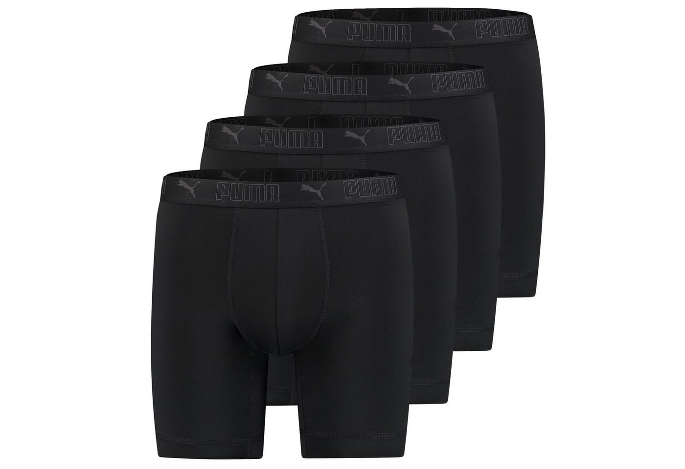 PUMA BODYWEAR Boxershorts (4-St) Sport Long Boxers mit längerem Bein, atmungsaktiv im 4er Pack von PUMA BODYWEAR