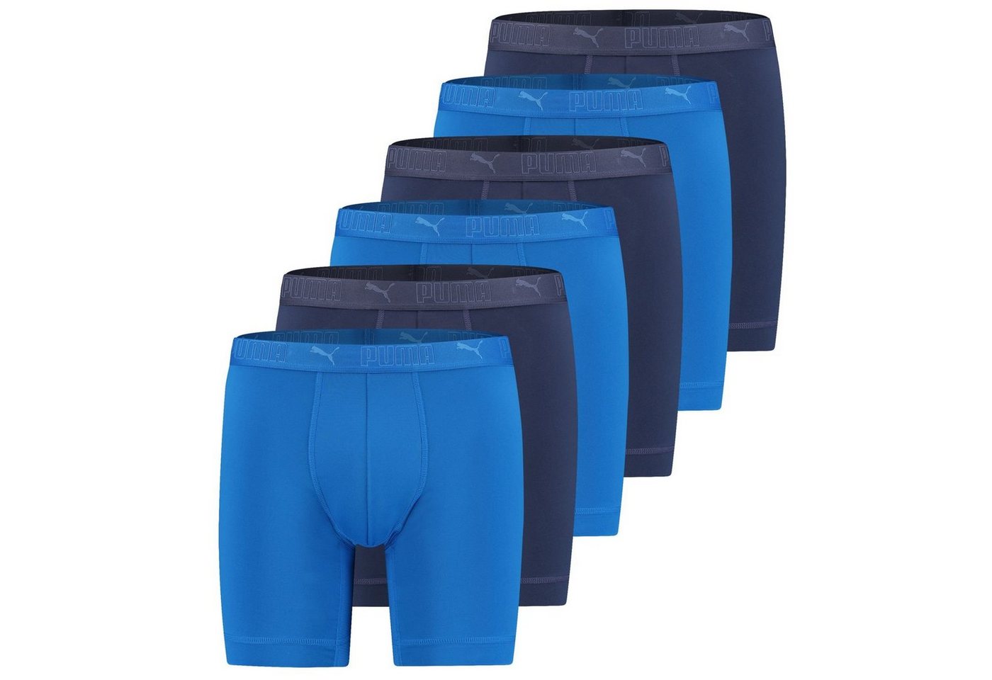 PUMA BODYWEAR Boxershorts (6-St) Sport Long Boxers mit längerem Bein, atmungsaktiv im 6er Pack von PUMA BODYWEAR