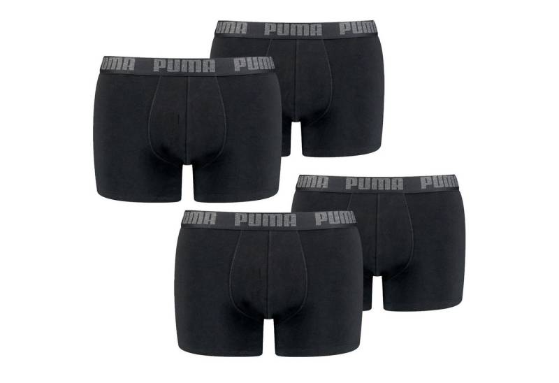 PUMA BODYWEAR Boxershorts Basic (3-St) elastischer Logo-Bund, Baumwollmix, 4er Pack von PUMA BODYWEAR