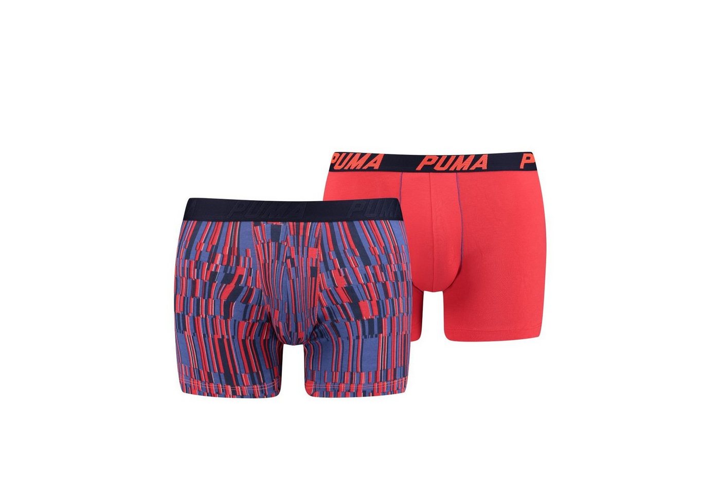 PUMA BODYWEAR Boxershorts Basic Boxer Digital Print (2-St., Mehrpack) ohne Eingriff, Muster, Logo-Bund im 2er Pack von PUMA BODYWEAR