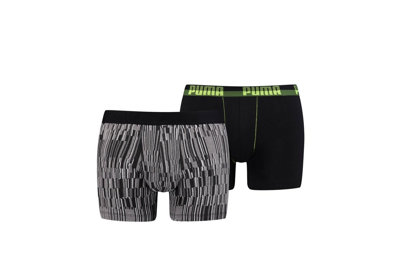 PUMA BODYWEAR Boxershorts Basic Boxer Digital Print (2-St., Mehrpack) ohne Eingriff, Muster, Logo-Bund im 2er Pack von PUMA BODYWEAR