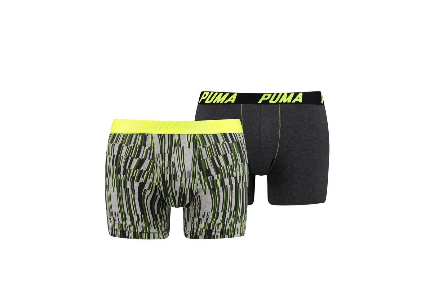 PUMA BODYWEAR Boxershorts Basic Boxer Digital Print (2-St., Mehrpack) ohne Eingriff, Muster, Logo-Bund im 2er Pack von PUMA BODYWEAR