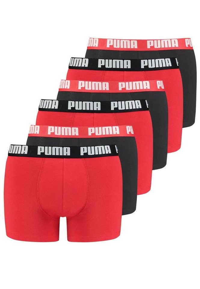 PUMA BODYWEAR Boxershorts Everyday Basic Boxer (6-St., Mehrpack) mit Logo-Bund im 6er Pack von PUMA BODYWEAR