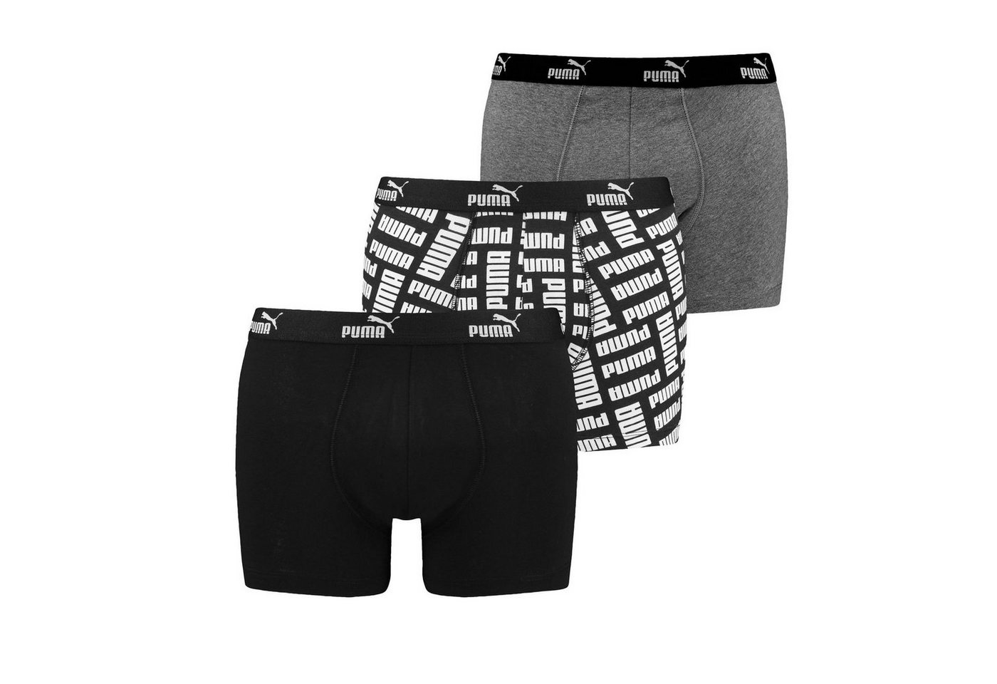 PUMA BODYWEAR Boxershorts Everyday Bodywear (4-St) ohne Eingriff, Logo-Bund im 3er Pack von PUMA BODYWEAR