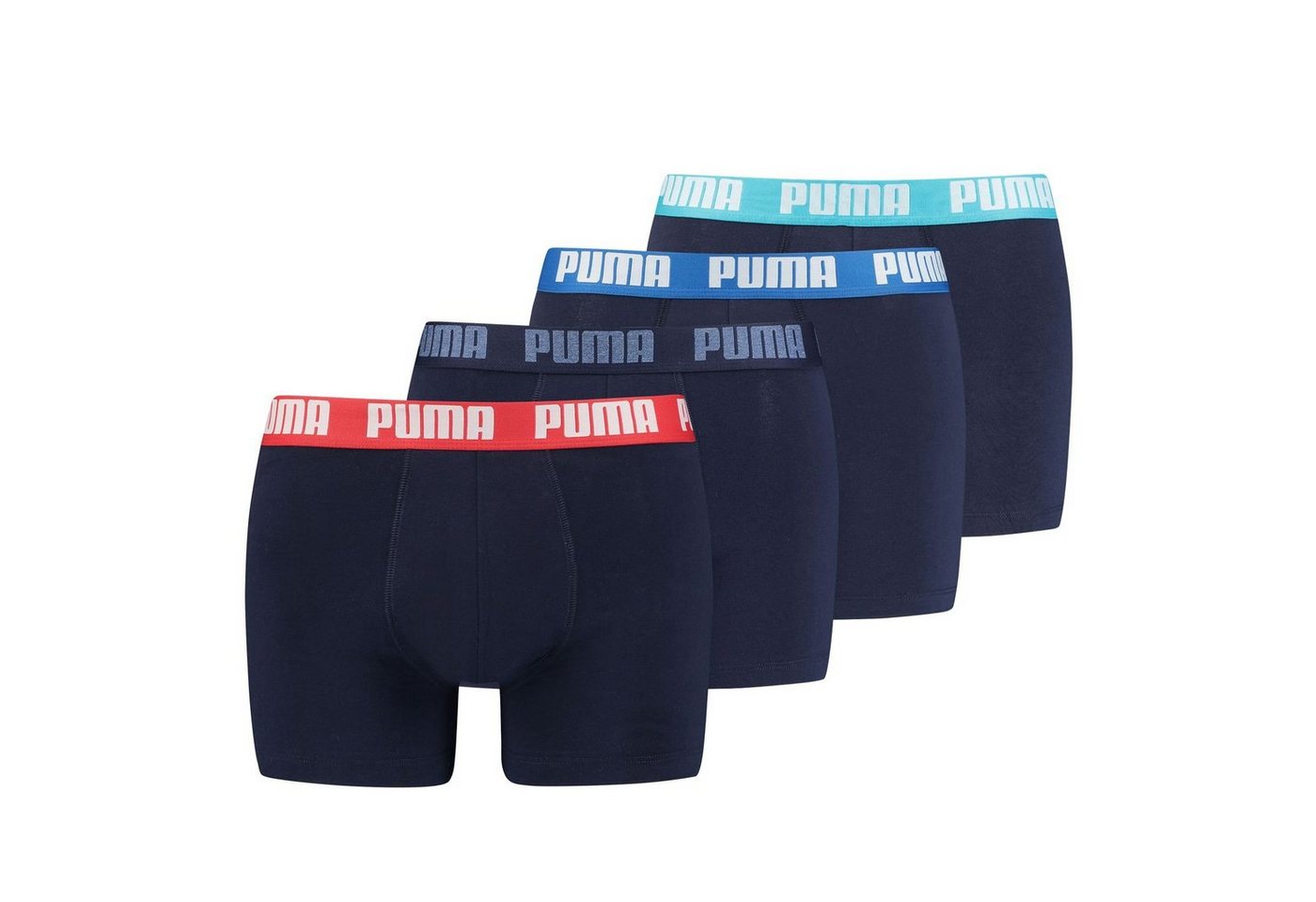 PUMA BODYWEAR Boxershorts Everyday Comfort Cotton Stretch (4-St., Mehrpack) ohne Eingriff, Logo-Bund im 4er Pack von PUMA BODYWEAR