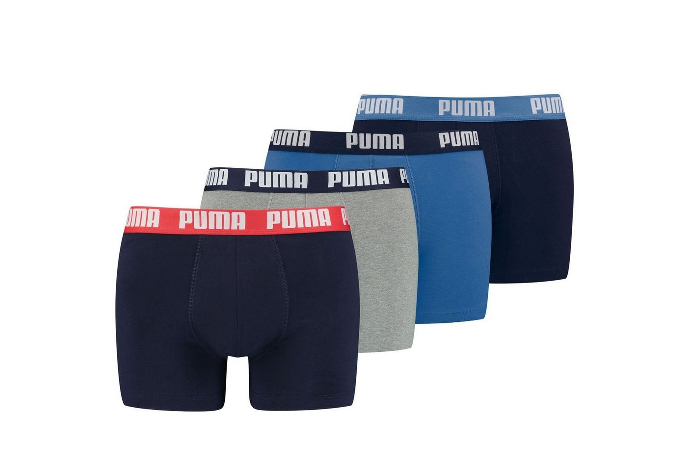 PUMA BODYWEAR Boxershorts Everyday Comfort Cotton Stretch (4-St., Mehrpack) ohne Eingriff, Logo-Bund im 4er Pack von PUMA BODYWEAR