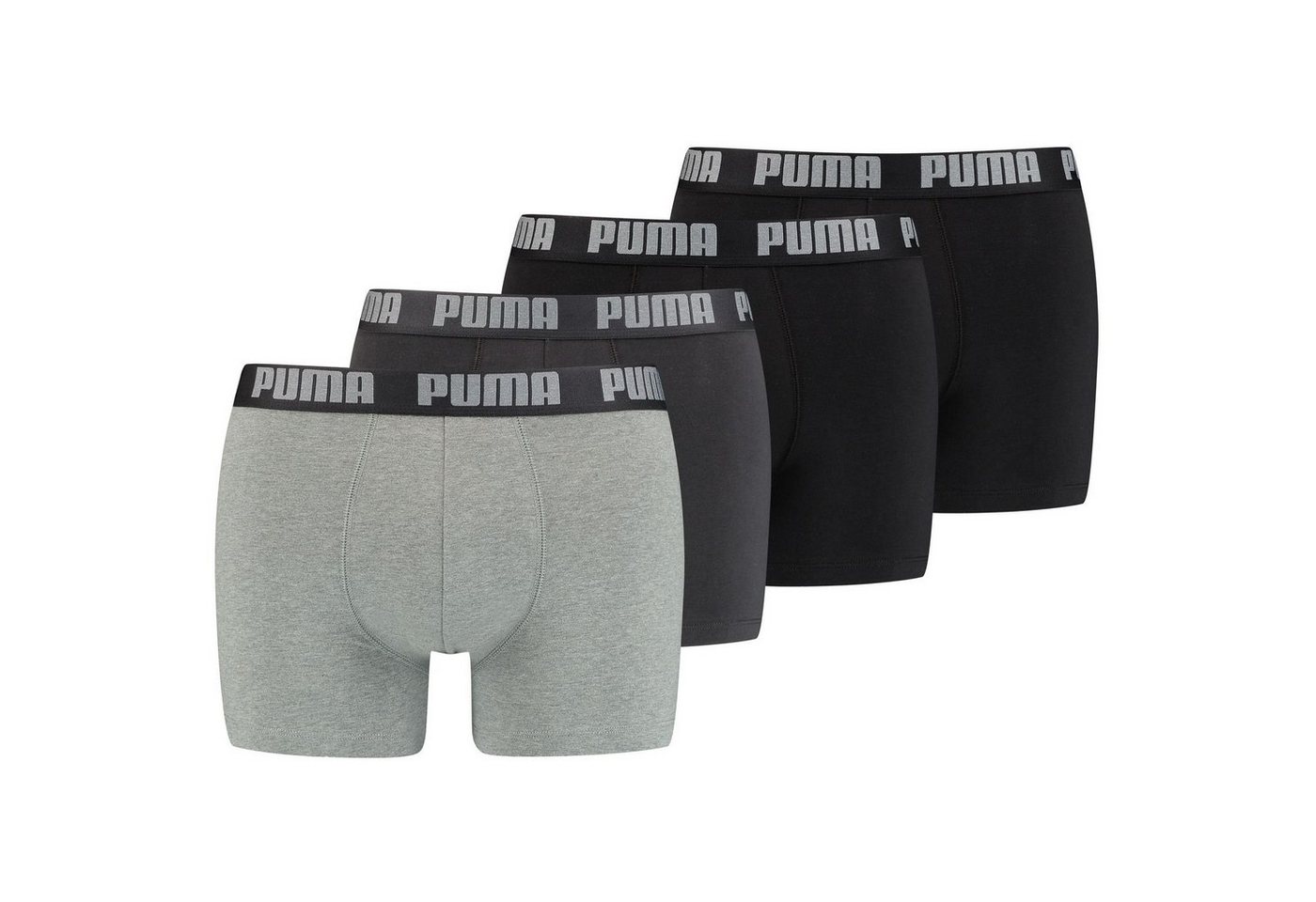 PUMA BODYWEAR Boxershorts Everyday Comfort Cotton Stretch (4-St., Mehrpack) ohne Eingriff, Logo-Bund im 4er Pack von PUMA BODYWEAR