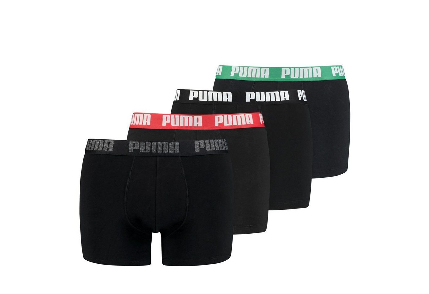 PUMA BODYWEAR Boxershorts Everyday Comfort Cotton Stretch (4-St., Mehrpack) ohne Eingriff, Logo-Bund im 4er Pack von PUMA BODYWEAR