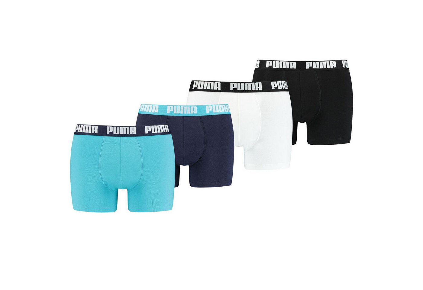 PUMA BODYWEAR Boxershorts Everyday Comfort Cotton Stretch (4-St., Mehrpack) ohne Eingriff, Logo-Bund im 4er Pack von PUMA BODYWEAR