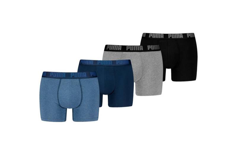 PUMA BODYWEAR Boxershorts Everyday Comfort Cotton Stretch (4-St., Mehrpack) ohne Eingriff, Logo-Bund von PUMA BODYWEAR