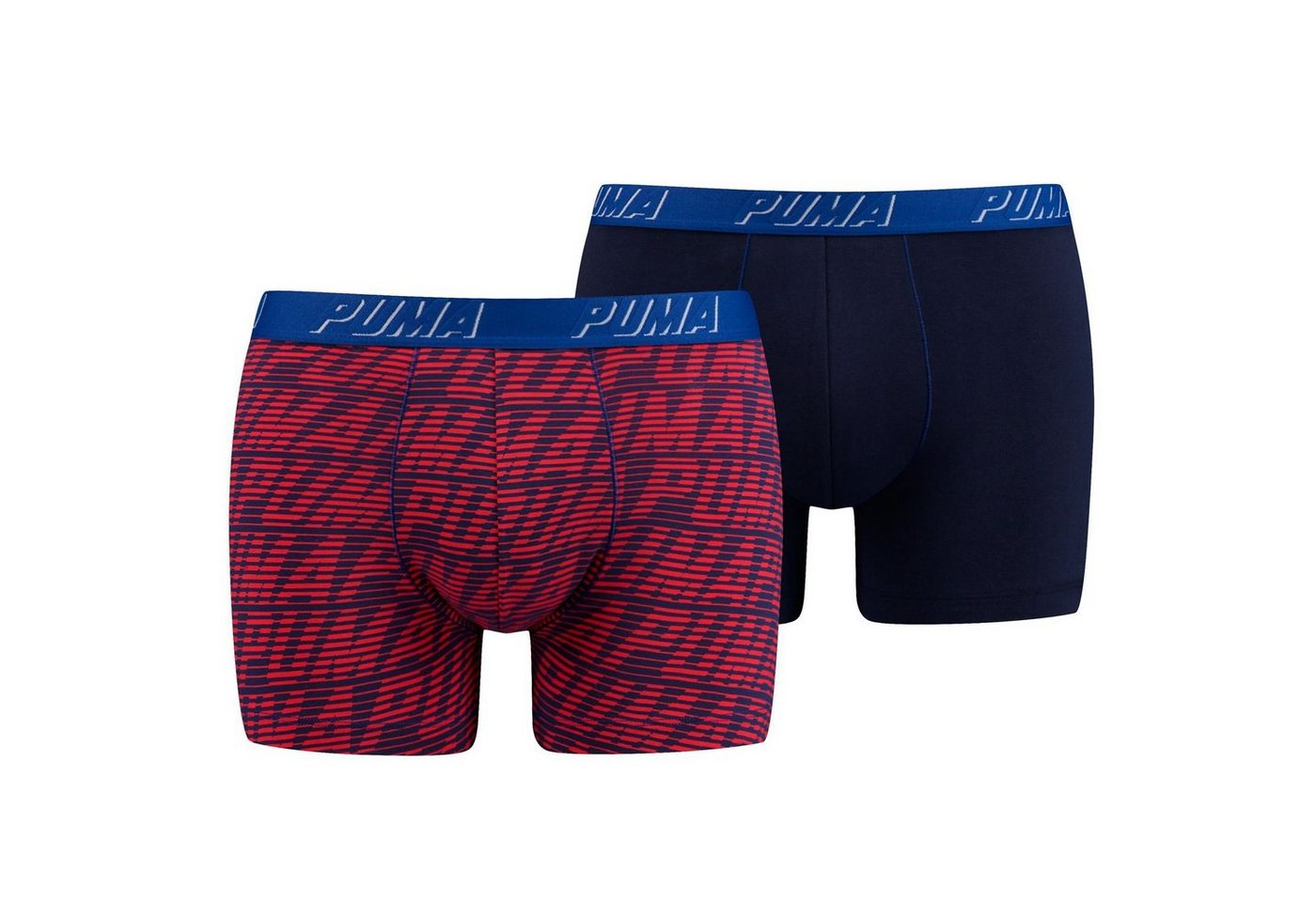 PUMA BODYWEAR Boxershorts Optical Logo AOP Boxer (2-St., Mehrpack) ohne Eingriff, Muster, Logo im 2er Pack von PUMA BODYWEAR