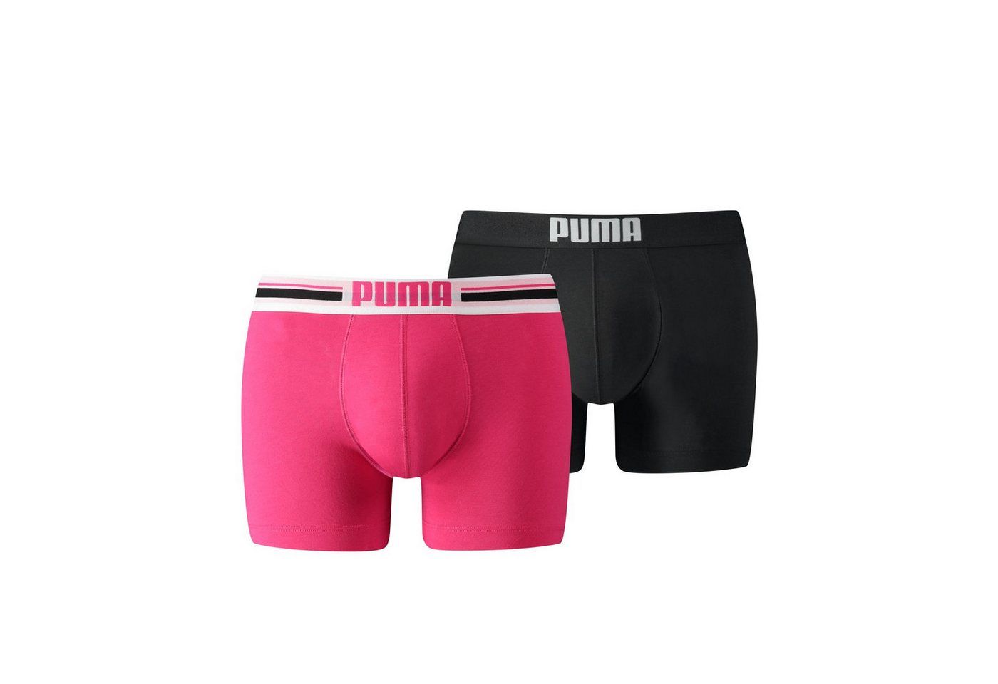 PUMA BODYWEAR Boxershorts Placed Logo - Cotton Stretch (2-St) mit PUMA-Schriftzug im Bündchen im 2er Pack von PUMA BODYWEAR